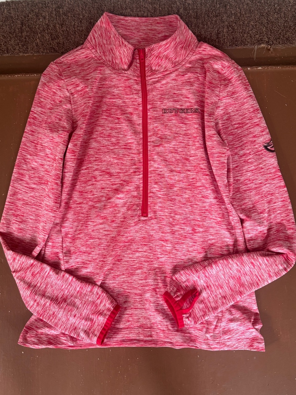 Women’s Victorias Secret PINK Red Rutgers Zip Pullover - Medium